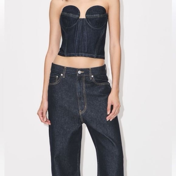 ZW CONTRAST TOPSTITCHING BUSTIER - Picture 7 of 12